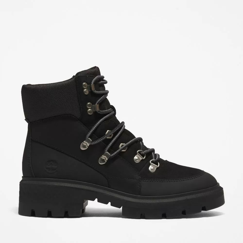 TIMBERLAND BLACK LEATHER HIKER BOOTS - Picture 3 of 14